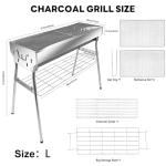 Portable Foldable Charcoal Grill for Camping and Picnics