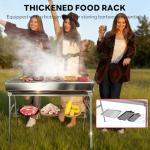 Portable Foldable Charcoal Grill for Camping and Picnics