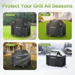 58" Waterproof BBQ Grill Cover with Straps