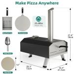 YITAHOME Outdoor 12" Wood Pellet Pizza Oven