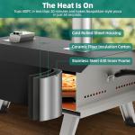 YITAHOME Outdoor 12" Wood Pellet Pizza Oven