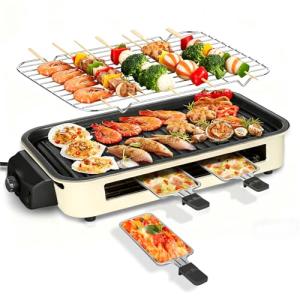 YOHAWJAN 1500W Non-Stick Smokeless Indoor Grill