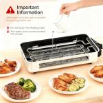 YOHAWJAN 1500W Non-Stick Smokeless Indoor Grill