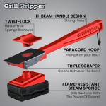 Bristle-Free Grill Brush with Triple Scraper