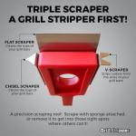 Bristle-Free Grill Brush with Triple Scraper