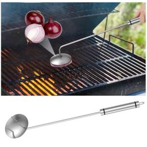 Onion Holder and Bristle-Free BBQ Grill Brush