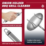 Onion Holder and Bristle-Free BBQ Grill Brush