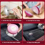 Onion Holder and Bristle-Free BBQ Grill Brush