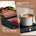 AMZCHEF 1800W Indoor Electric Grill with Timer
