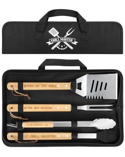 Coralogo 4PCS Stainless Steel BBQ Grill Tools Set