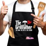 Funny The Grillfather BBQ Apron for Men