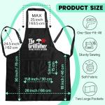 Funny The Grillfather BBQ Apron for Men