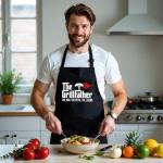 Funny The Grillfather BBQ Apron for Men