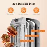 Portable 1800W Electric BBQ Grill with Adjustable Temp