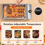 Portable 1800W Electric BBQ Grill with Adjustable Temp