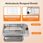 Portable 1800W Electric BBQ Grill with Adjustable Temp