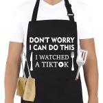 Funny BBQ Apron with Pockets for Men