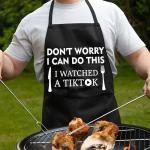 Funny BBQ Apron with Pockets for Men