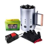 Rapid Charcoal Chimney Starter Set with Accessories