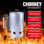 Rapid Charcoal Chimney Starter Set with Accessories