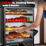 Large Electric Smoker with Rainproof Cover and Probe