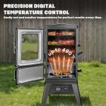 Large Electric Smoker with Rainproof Cover and Probe