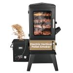 Electric Pellet Smoker with Cover and Meat Probe