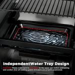 Electric Pellet Smoker with Cover and Meat Probe