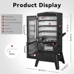 Electric Pellet Smoker with Cover and Meat Probe