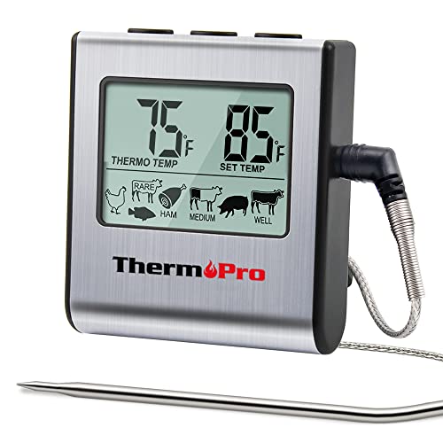 Digital BBQ Grill Thermometer with Stainless Steel Probe