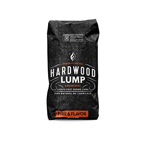 Fire & Flavor Natural Hardwood Lump Charcoal - Oak/Mesquite Blend - 20lbs