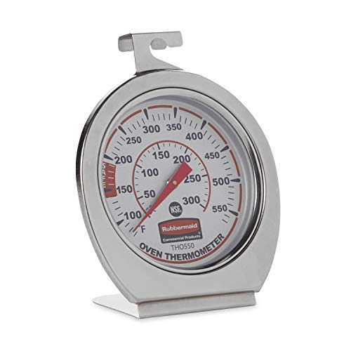 Commercial Stainless Steel Grill Thermometer, 60-580°F, Easy Read
