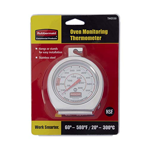 Commercial Stainless Steel Grill Thermometer, 60-580°F, Easy Read