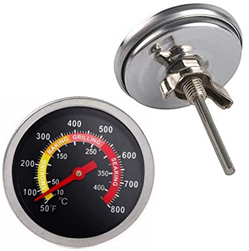 2-Pack Grill Temperature Gauge for Charcoal Pit Smoker
