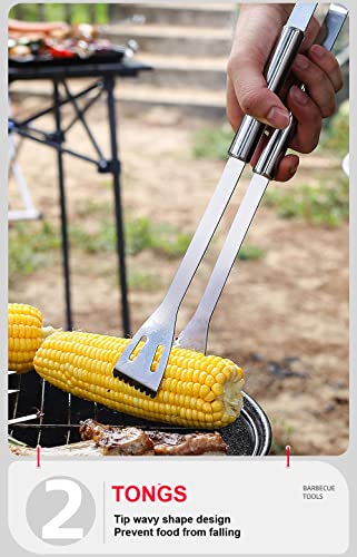 Outdoor BBQ Grill Set with Stainless Steel Accessories