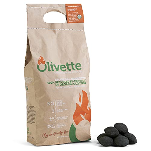 Organic Charcoal Briquettes: 100% Recycled from Olive Trees