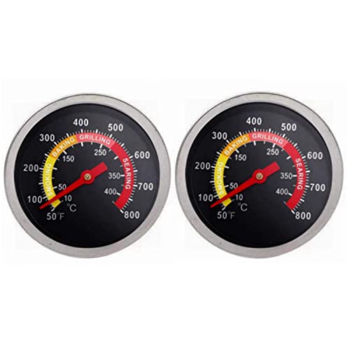 2-Pack Grill Temperature Gauge for Charcoal Pit Smoker