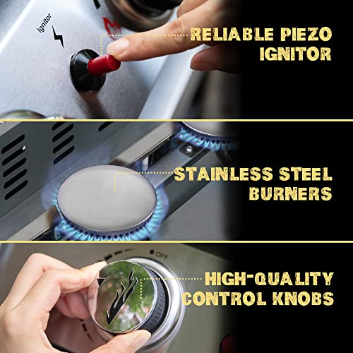 Royal Gourmet 3-Burner Portable Gas Grill Griddle