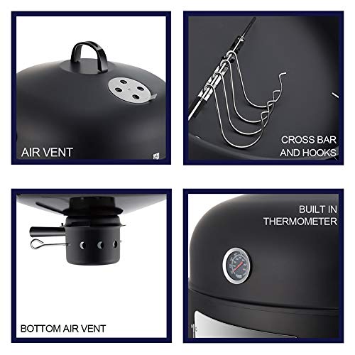 Realcook 20 Inch Vertical BBQ Smoker Grill