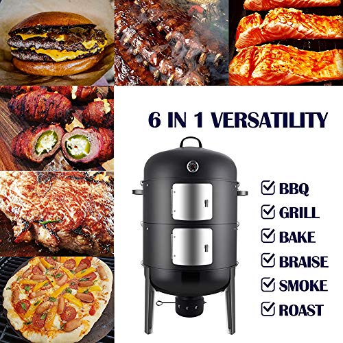 Realcook 20 Inch Vertical BBQ Smoker Grill