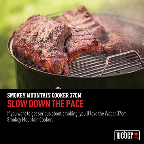 Weber 14.5" Charcoal BBQ Smoker, Black
