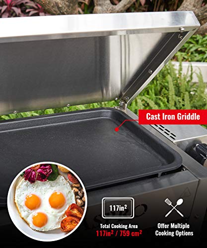 GASPRO Propane Infrared Steak Grill, XL 2-in-1