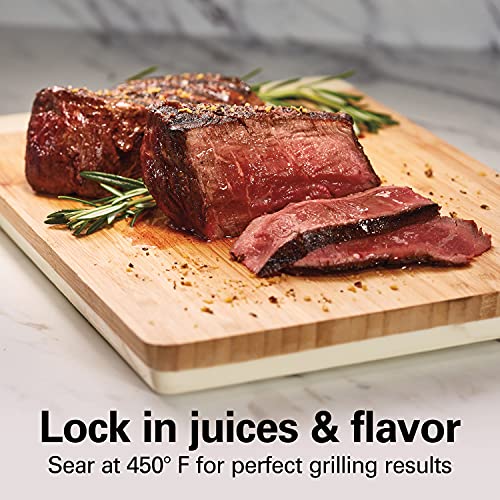 Electric Searing Grill with Viewing Window, Adjustable Temperature