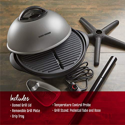 Electric Grill: George Foreman Silver, 12+ Servings