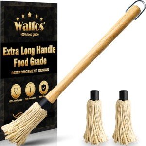 Walfos BBQ Mop Brush Set with Long Handle
