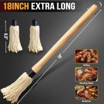 Walfos BBQ Mop Brush Set with Long Handle