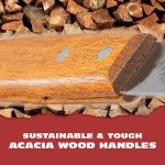 BBQ-Aid Grill Brush and Scraper with Wooden Handle