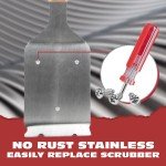 BBQ-Aid Grill Brush and Scraper with Wooden Handle