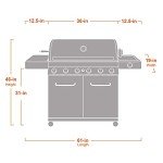 Monument 6-Burner Stainless Steel Propane Gas Grill