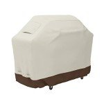 Beige 60-Inch Gas Grill Cover by Amazon Basics